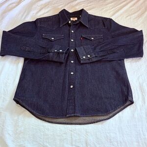 Levi’s Western Snap Denim Shirt – Dark Indigo – Men’s M